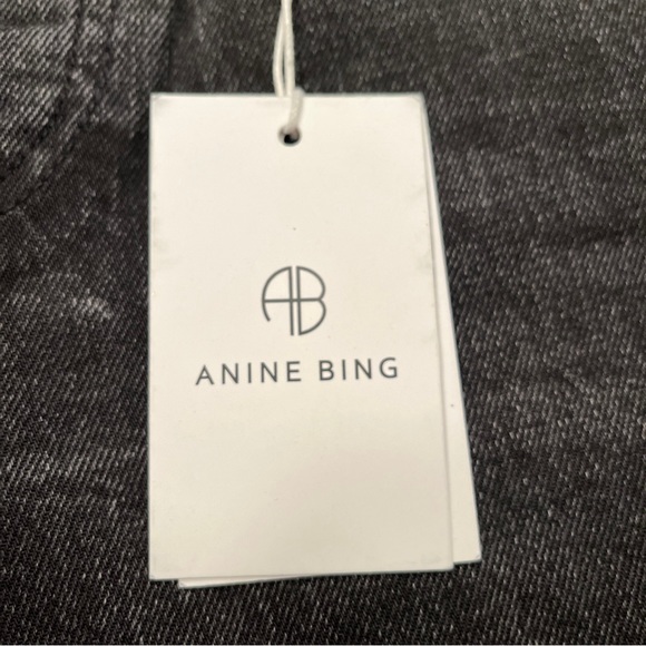 NWT Anine Bing Charcoal Stonewash Denim Jeans (size 23) Cotton - Picture 4 of 8
